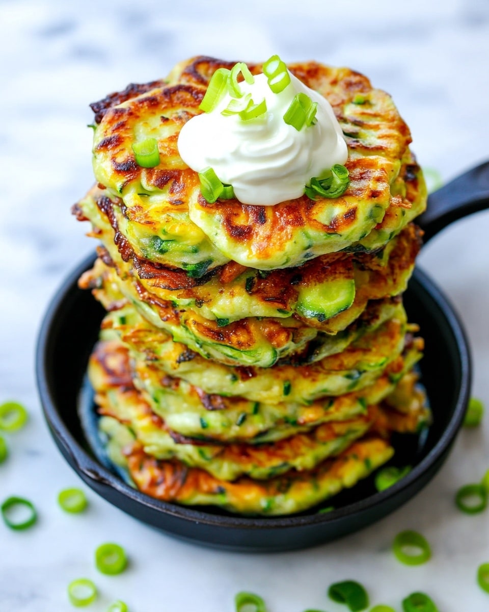 Crispy Zucchini Fritters with Green Onions Recipe