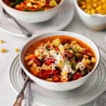 Hearty Minestrone Soup with Vegetables, Beans, and Pasta Recipe