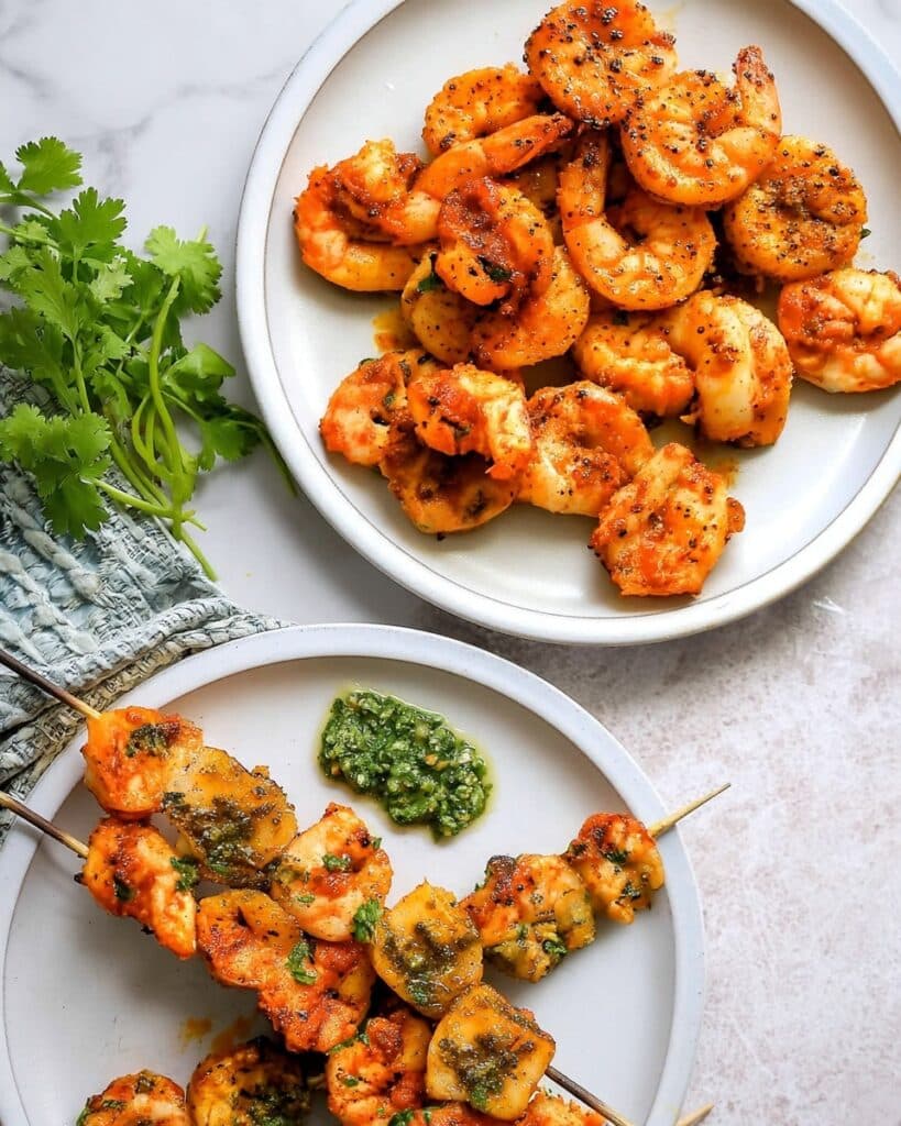 Oven-Baked Shrimp Skewers with Lemon and Garlic Recipe