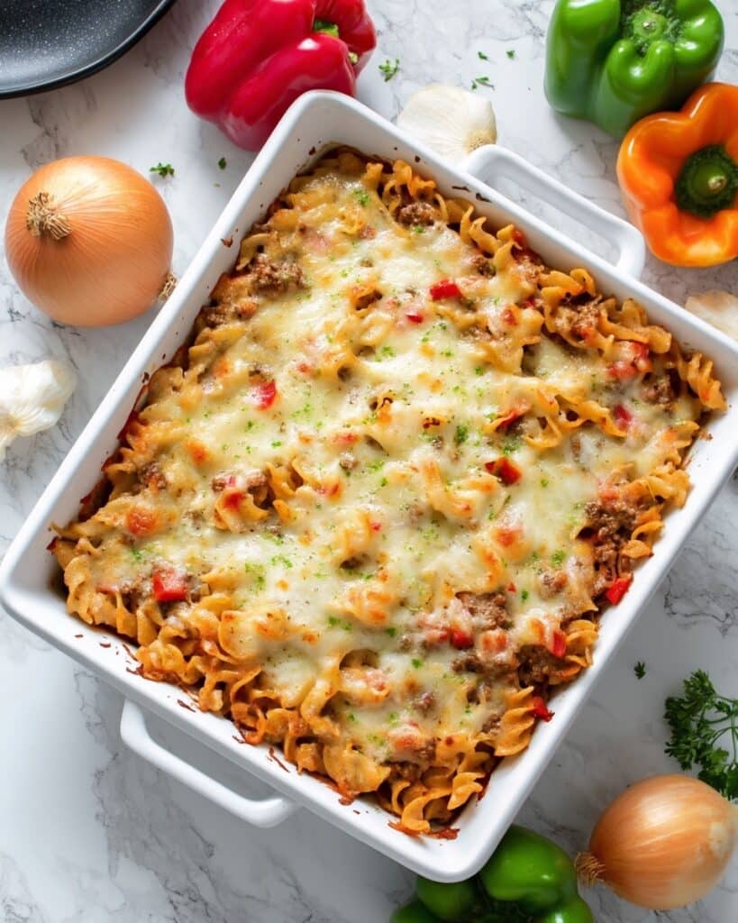 Philly Cheesesteak Casserole Recipe