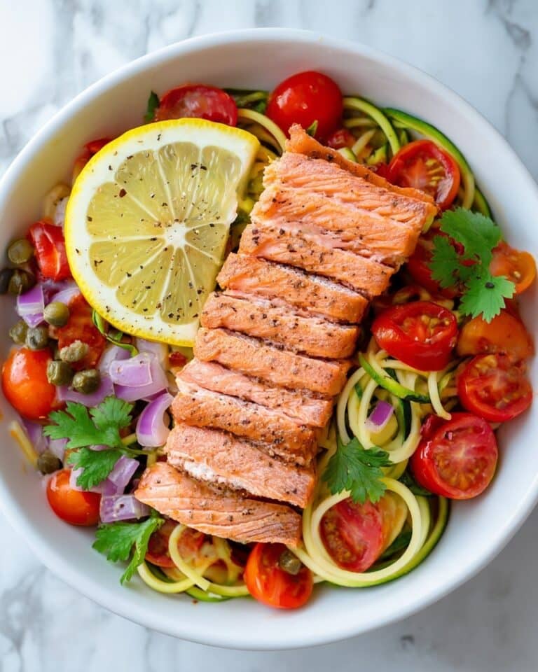 Smoked Salmon Zucchini Noodle Salad Recipe