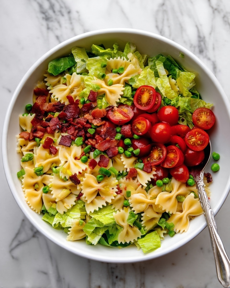 BLT Pasta Salad with Creamy Lemon Chive Dressing Recipe
